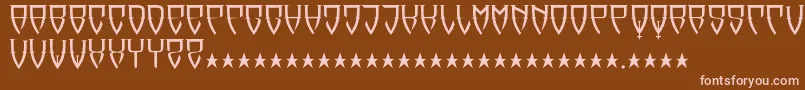 Шрифт Reubalach – розовые шрифты на коричневом фоне