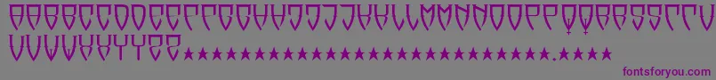 Reubalach-fontti – violetit fontit harmaalla taustalla