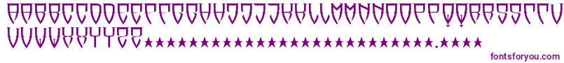 Reubalach-Schriftart – Violette Schriften auf weißem Hintergrund