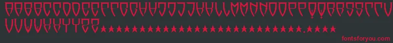 Шрифт Reubalach – красные шрифты на чёрном фоне