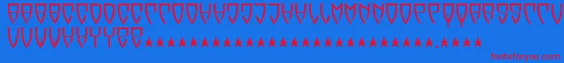 Reubalach-fontti – punaiset fontit sinisellä taustalla
