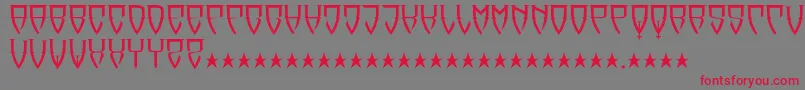 フォントReubalach – 赤い文字の灰色の背景