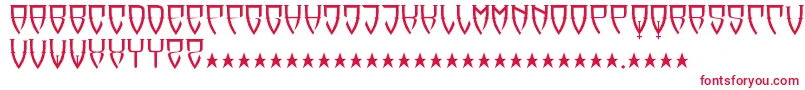 Шрифт Reubalach – красные шрифты на белом фоне