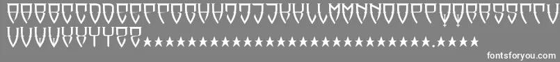 フォントReubalach – 灰色の背景に白い文字