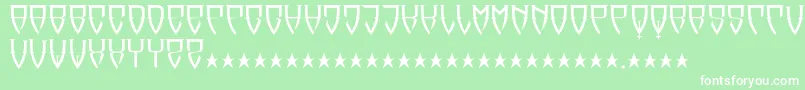 Reubalach-fontti – valkoiset fontit vihreällä taustalla