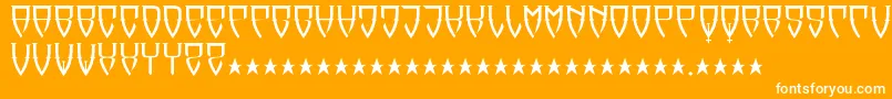 Reubalach-fontti – valkoiset fontit oranssilla taustalla