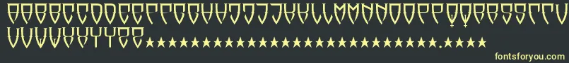 Reubalach Font – Yellow Fonts on Black Background