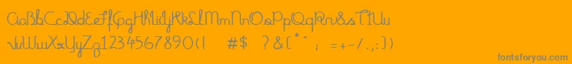 TiaMarcia Font – Gray Fonts on Orange Background