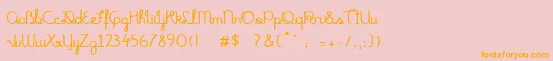 TiaMarcia Font – Orange Fonts on Pink Background