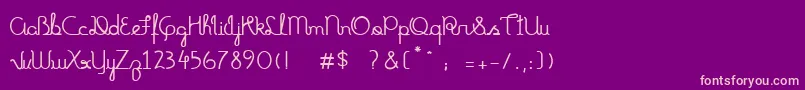 TiaMarcia Font – Pink Fonts on Purple Background