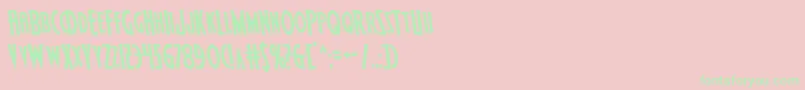 Wolfsbane2semileft Font – Green Fonts on Pink Background