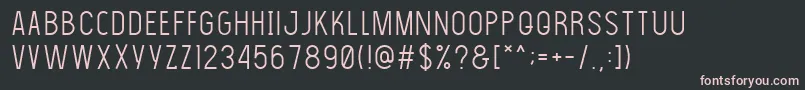 Czcionka Thelightfont – różowe czcionki na czarnym tle
