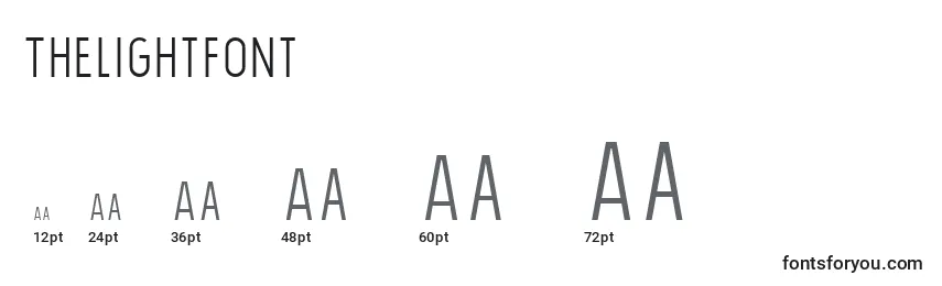 Thelightfont Font Sizes