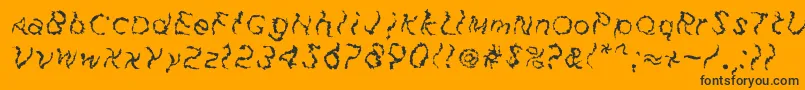 Police FuzzfaceRegular – polices noires sur fond orange