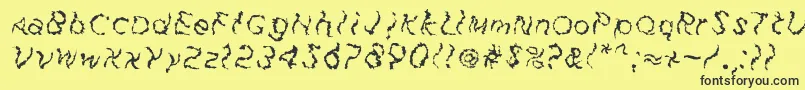 FuzzfaceRegular Font – Black Fonts on Yellow Background