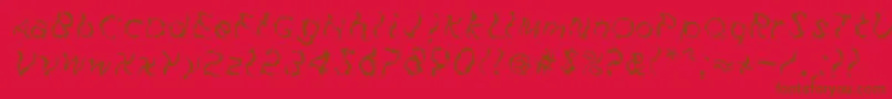 FuzzfaceRegular Font – Brown Fonts on Red Background