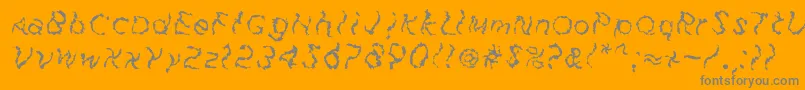 fuente FuzzfaceRegular – Fuentes Grises Sobre Fondo Naranja