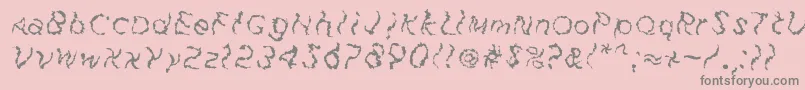 フォントFuzzfaceRegular – ピンクの背景に灰色の文字
