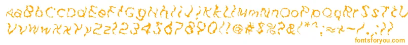 Czcionka FuzzfaceRegular – pomarańczowe czcionki na białym tle