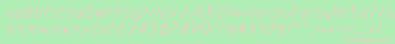FuzzfaceRegular Font – Pink Fonts on Green Background