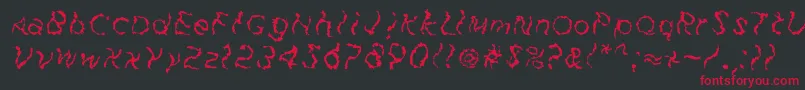 FuzzfaceRegular Font – Red Fonts on Black Background