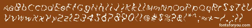fuente FuzzfaceRegular – Fuentes Blancas Sobre Fondo Marrón