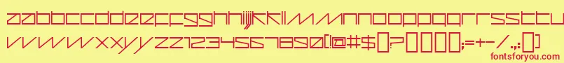 Cubos Font – Red Fonts on Yellow Background