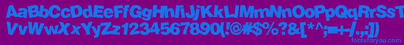 Soopafre Font – Blue Fonts on Purple Background