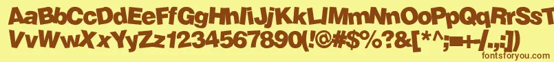 Soopafre Font – Brown Fonts on Yellow Background