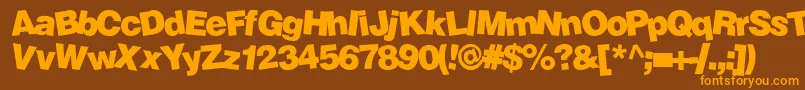 Soopafre Font – Orange Fonts on Brown Background