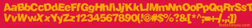 Soopafre Font – Orange Fonts on Red Background