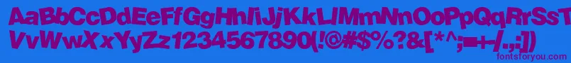 Soopafre Font – Purple Fonts on Blue Background