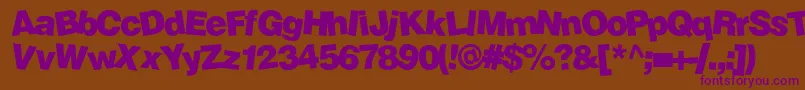 Soopafre Font – Purple Fonts on Brown Background