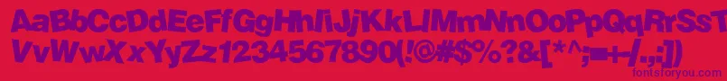 Soopafre Font – Purple Fonts on Red Background