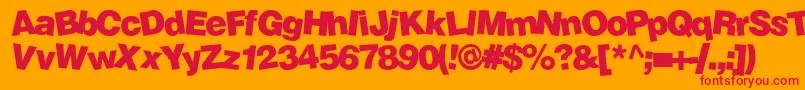 Soopafre Font – Red Fonts on Orange Background