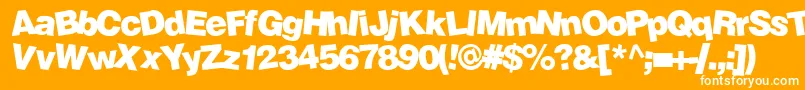 Soopafre Font – White Fonts on Orange Background