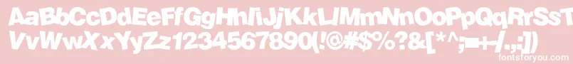 フォントSoopafre – ピンクの背景に白い文字