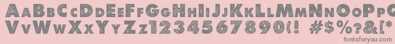 Debeli Font – Gray Fonts on Pink Background