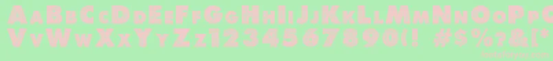 Debeli Font – Pink Fonts on Green Background