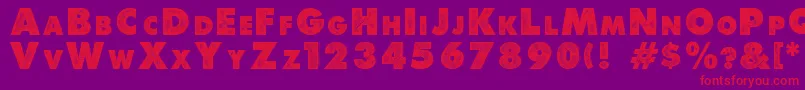 Debeli Font – Red Fonts on Purple Background