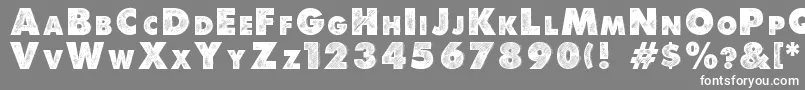 フォントDebeli – 灰色の背景に白い文字