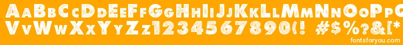 Debeli Font – White Fonts on Orange Background