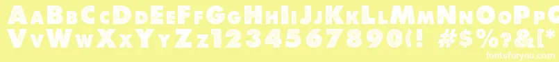 Debeli Font – White Fonts on Yellow Background