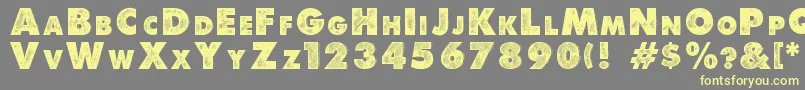 Debeli Font – Yellow Fonts on Gray Background