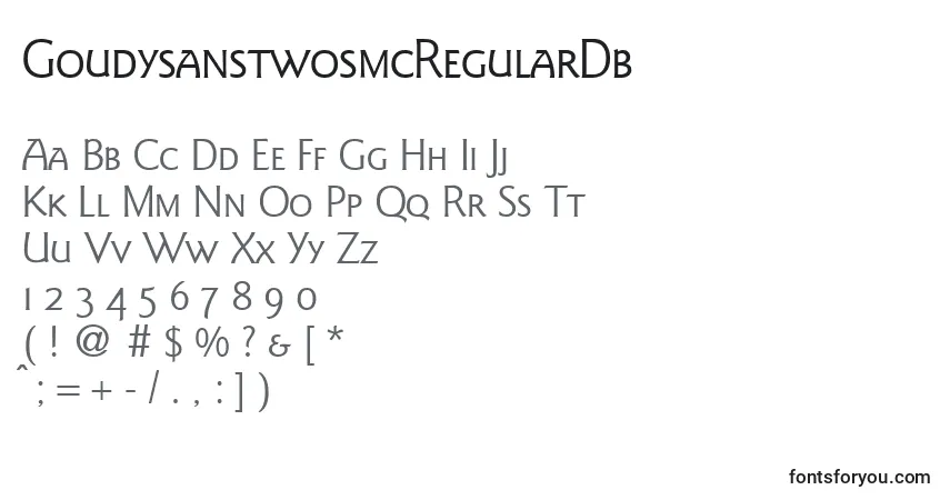 Шрифт GoudysanstwosmcRegularDb – алфавит, цифры, специальные символы