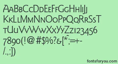 GoudysanstwosmcRegularDb font – Black Fonts On Green Background