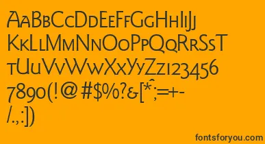 GoudysanstwosmcRegularDb font – Black Fonts On Orange Background