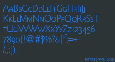 GoudysanstwosmcRegularDb font – Blue Fonts On Black Background