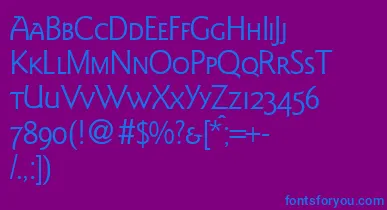 GoudysanstwosmcRegularDb font – Blue Fonts On Purple Background