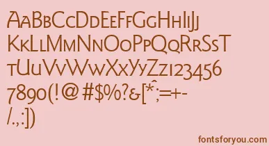 GoudysanstwosmcRegularDb font – Brown Fonts On Pink Background